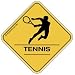 TENNIS SPIELER CROSSING #2 Aufkleber Autoaufkleber