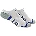 adidas Men's Climalite® II No Show Sock (2-Pair), White/Cobalt/Aluminum 2/Alum 2 Marl, Large, (Shoe Size 6-12)