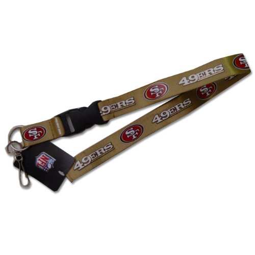 San Francisco 49ERS VELCRO Clip Lanyard Keychain Id Ticket