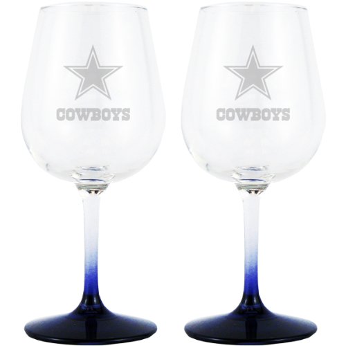 Boelter Dallas Cowboys 12 oz. Clear Wine Glasses- Set of 2 Set of 2