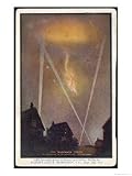 Zeppelin L21 Falls from the Sky after Being Attacked by Lieutenant Robinson Education Giclee Poster Print by Studios, 18x24