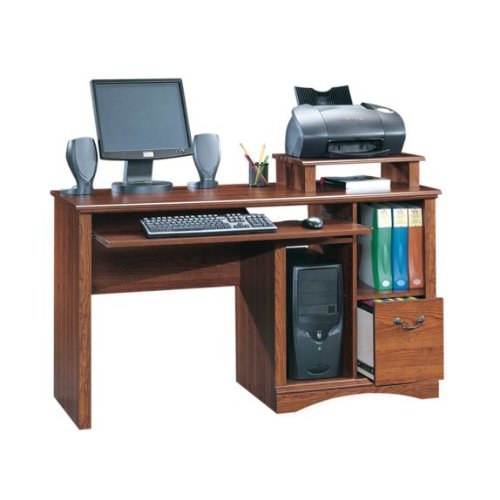 Sauder Camden County Computer Desk in Planked Cherry