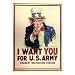 I Want You for U.S. Army Uncle Sam WWII War Propaganda Art Print Poster - 13x19