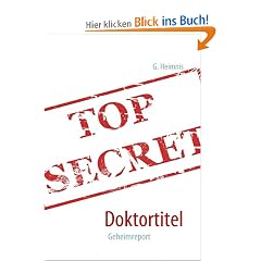 Doktortitel: Geheimreport