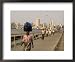People Walking along Catembe Jetty, Maputo, Mozambique Scenic Framed Art Poster Print by Ariadne Van Zandbergen, 22x18