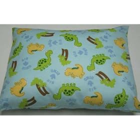 Crib / Toddler Baby Pillow Cases - Flannel Pillow Sham - Big Dino - Made In USA