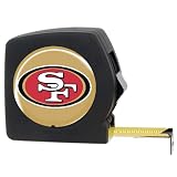 Sports NFL 49ERS 25' Black Tape Measure/Black