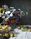 12X16 inch Monet Canvas Art Still Life with Flowers and Fruits