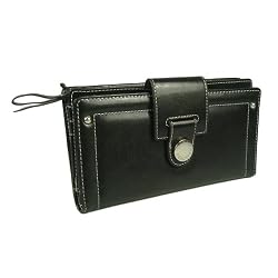 Kenneth Cole Glazed Leather Tab Clutch Womens Wallet in Choice of Colors
