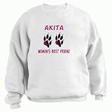 AKITA WOMAN'S BEST FRIEND Adult Sweatshirt (Crewneck) Various Colors