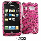 HTC Surround Full Diamond Crystal, Pink Zebra Full Rhinestones/Diamond/Blin ....