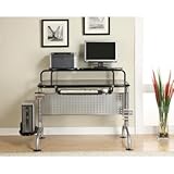 Innovex Glass Computer Desk, Black
