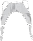 Padded Patient Lift U Sling with Head Support Large/Polyester (Mesh)