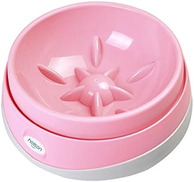 Hoison 1pc Pet Dog Cat Slow Anti-Gulping Dog Bowl, Random Color - S