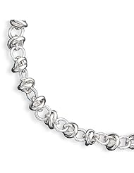 7mm, Sterling Silver, Fancy Circle Link Necklace, 18 inch
