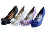 Sandalen Peep Toes Heels Schleife Blau (S108) 37