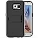 Vena Galaxy S6 Case, Legacy [Dual Layer Protection |Shock Absorption] Heavy Duty Cover with Kickstand [+1 HD Clear Screen Protector] for Samsung Galaxy S6 2015 (Black)