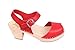 Lotta From Stockholm : Open Toe High Heel Clogs In Red Leather