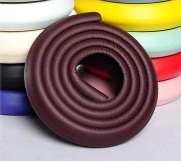 Umin® Extra Thick Premium High Density Furniture Table Edge Protectors Foam Baby Safety Bumper Guard 2 Meters (6.5 Ft) Brown