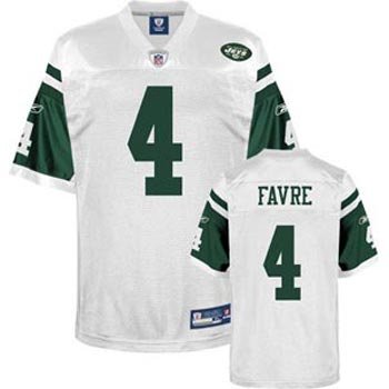 Brett Favre New York Jets White NFL Replica Jersey - Size 46 - Small