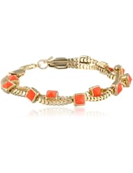 Kensie "Jewel Thief" Gold-Plated Stone Flex Bracelet, 7.5"