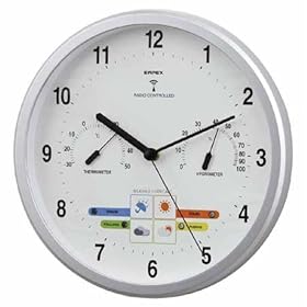 【クリックで詳細表示】EMPEX (エンペックス) 掛時計 パル電波時計 1台4役 BW-878 シャインシルバー