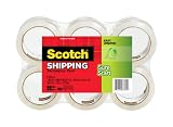Scotch® Packaging Tape, 3500-6, 1.88 Inches x 54.6 Yards, 6-Pack