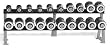 Hampton Fitness 55 to 100 lbs Eclipse Dumbbell with Snug-Grip Handles