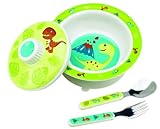 Sugar Booger "Prehistoric Pals" Feeding Collection Covered Bowl Gift Set