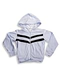 Kyds - Girls Hooded Zip Front Terry Jacket, Lt. Blue