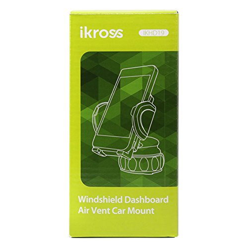 iKross 3 in 1 Universal Compact Windshield / Dashboard / Air Vent Car Mount Holder for Cell Phone / MP3 Player / Smartphone