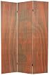 Unique Room Divider - 6 ft. Wood Grain Design Bamboo Matchstick Floor Screen - Walnut 3, 4, 5, or 6 Panels