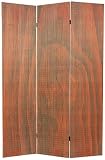 Unique Room Divider - 6 ft. Wood Grain Design Bamboo Matchstick Floor Screen - Walnut 3, 4, 5, or 6 Panels