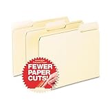 Safety File Folder,11 Pt.,1/3 Cut Tab,Letter,100/BX,Manila