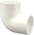 NIBCO 406 Series PVC Pipe Fitting, 90 Degree Elbow, Schedule 40, Slip