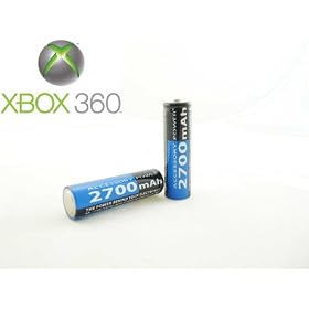 "Ever-Lasting" Rechargeable AA Batteries for Microsoft XBOX 360 Wireless Controllers - 2700mAh Nimh Batteries - 4-Pack - Recharge up to 1000 Times