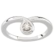 14K White Gold Diamond Promise Ring - 0.10 Ct.