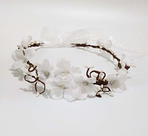 Wedding Hydrangea Pip Berry Rattan Bride Flower Crown Bridal Halo Headpiece Head Decorations Hair Wreath Garland