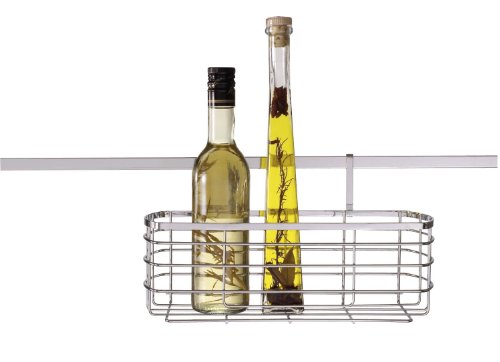 Wenko 2806100 Korb Basic - extra hoch, Zubeh&ouml;r f&uuml;r Super-Loc- oder Power-Loc-Aufh&auml;ngeleiste Basic, Chrom, 33 x 18 x 14 cm