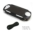 Sony PlayStation Portable Slim (PSP) JAVOSkin (Black) + JAVOedge Cable Tidy (Black) Bundle