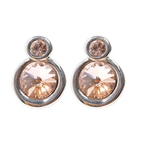 Schmuck-art Damen-Ohrstecker Lazise Silber / Pfirsich 27906 Preisvergleich