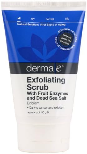 derma e Natural Bodycare Fruit Enzyme Facial Scrub, 4-Ounce Tubes (Pack of 2)