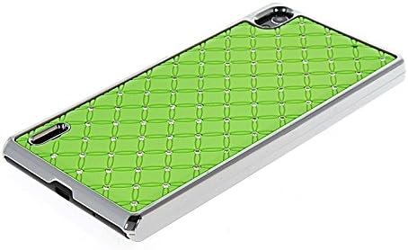 HUAZHUN Hard Bling Luxury Chrome Rhinestone Star Back Case Cover For Huawei Ascend P7 Green