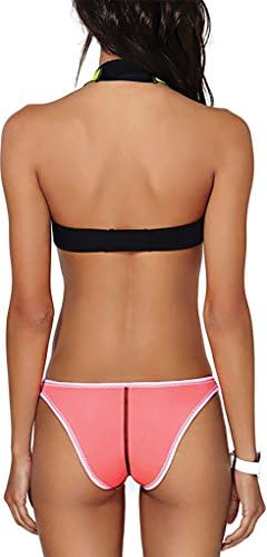 Women's Two Piece Sport Style Coverage High O Neck Neoprene Costa Maya Bikini
