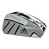 Adidas Barricade Tour 6-Racquet Bag - Platinum/White/Black
