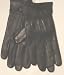 Imported Genuine Black Leather Suede Microfiber Lined Gloves Size Large