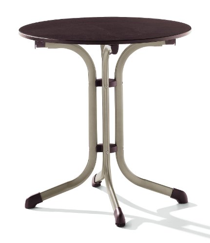 SIEGER 1125-60 Boulevard-Tisch mit Puroplan-Platte &oslash; 68 cm, Stahlrohrgestell champagner, T Preisvergleich