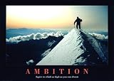 1art1 132 Motivation - Ambition - Climb as High Poster (91 x 61 cm)
