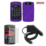 BlackBerry Storm2 9550 Combo Trans. Purple Silicon Skin Case + LCD Screen P ....
