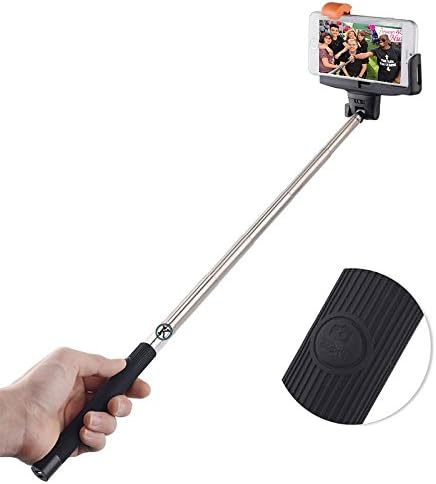 Selfie Stick (SUPERIOR QUALITY), by Konneh. A Self-portrait Monopod, Extendable &amp; Handheld Wireless pole with built-in Bluetooth Remote Shutter for use with iPhone 6, iPhone 6 Plus, iPhone 5 5s 5c, Samsung Galaxy S6 S5, Androids &amp; other Smartphones with a 180 degree Adjustable Phone Holder to enhance your photography experience - BLACK.